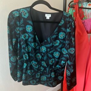 J crew floral blouse- size 12